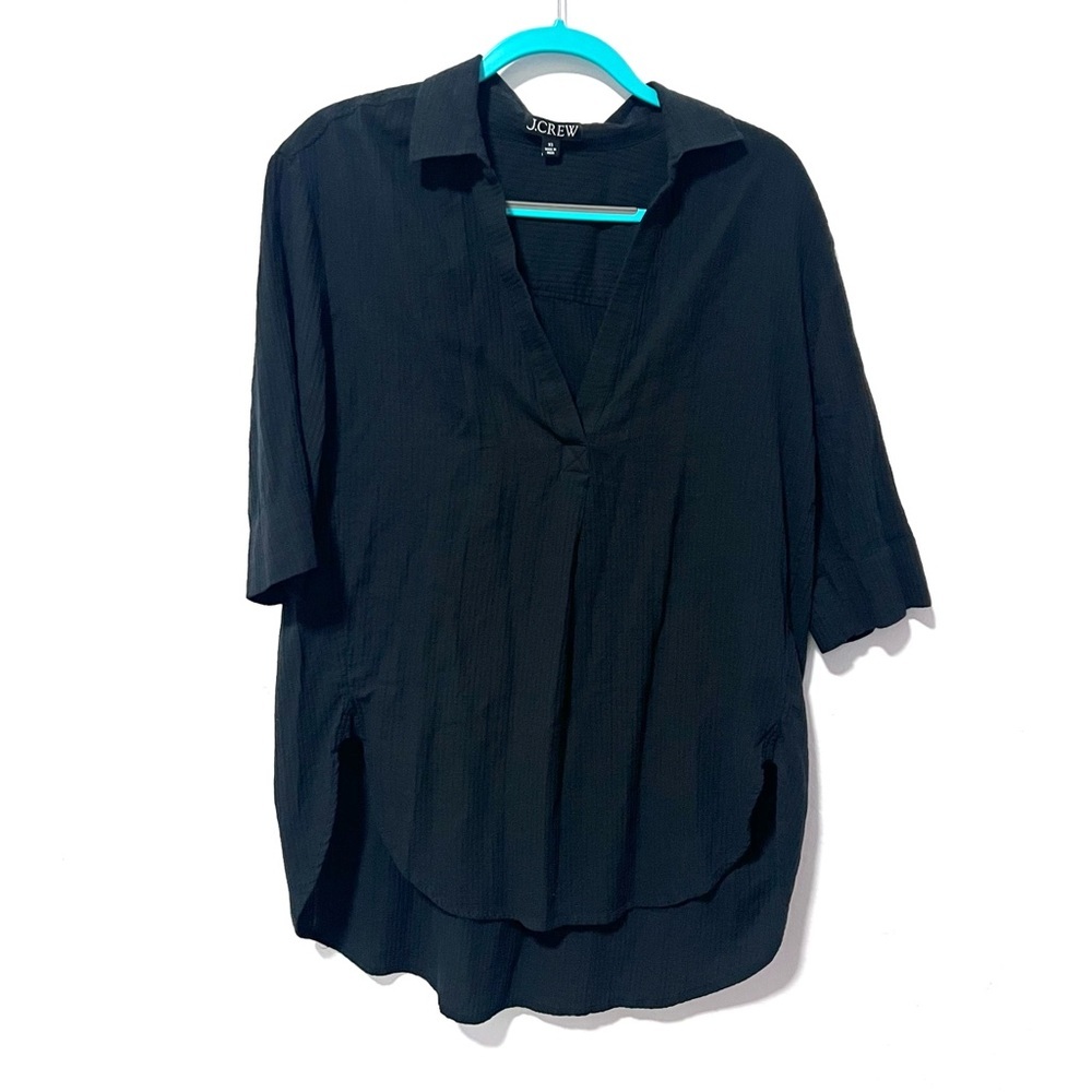 J. Crews‎ Black Popover shirt in airy gauze Shirt XS